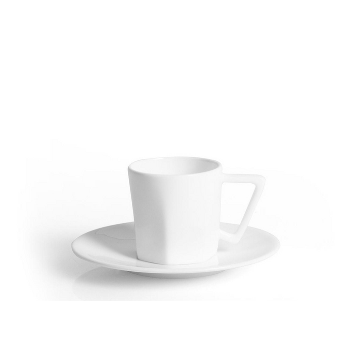 Mislina Coffee Cup and Saucer - White - 90 cc