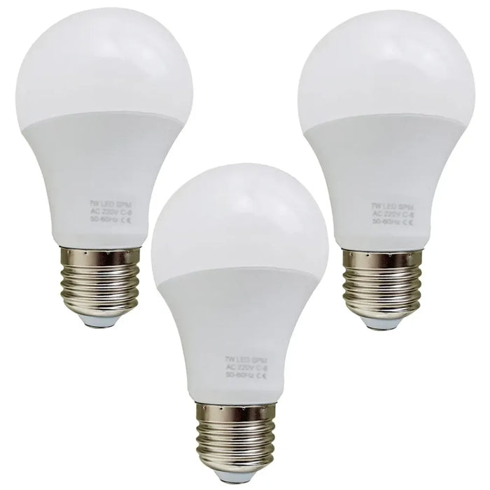 E27 7W Energy Saving Warm White LED Light Bulbs A60 E27 Screw-in non dimmable bulbs