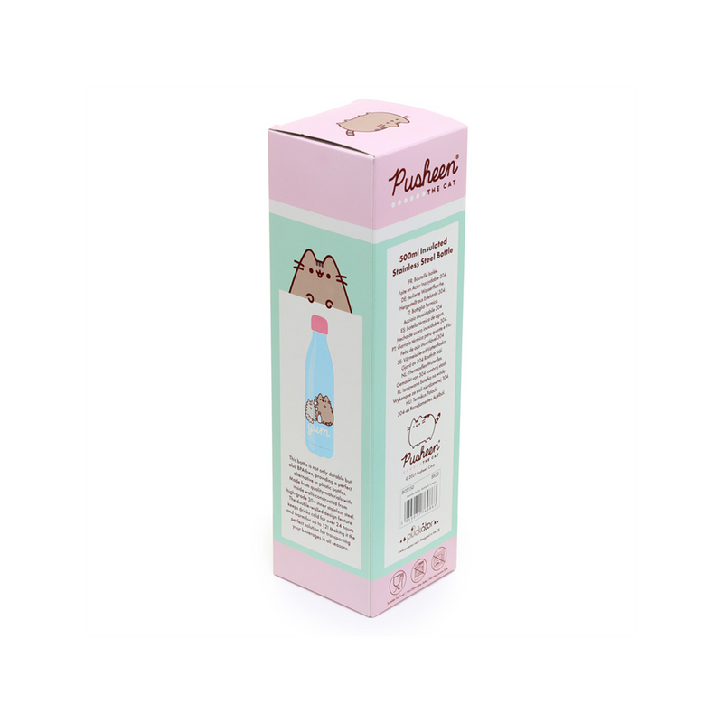 Reusable Stainless Steel Insulated Drinks Bottle 500ml - Pusheen the Cat Foodie