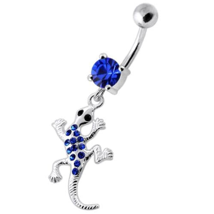 Gecko lizard Dangling Navel bar