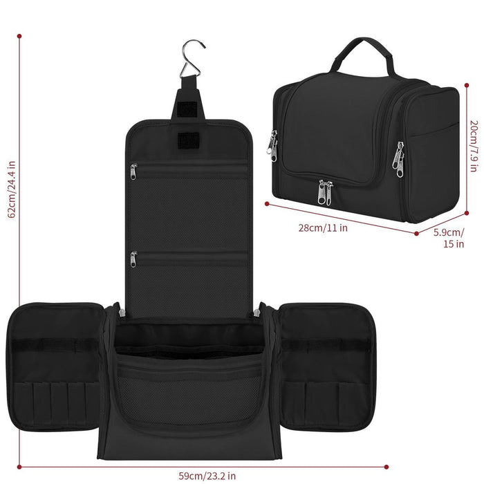 VINSANI TOILETRY BAG BLACK 1010181 - Organize Your Travel Essentials with Ease - Perfect for Road Trips, Vacations, and More!