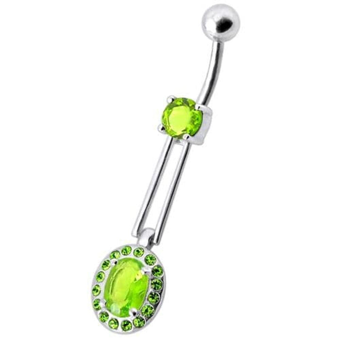 Fancy Royal Design Dangling Belly Ring