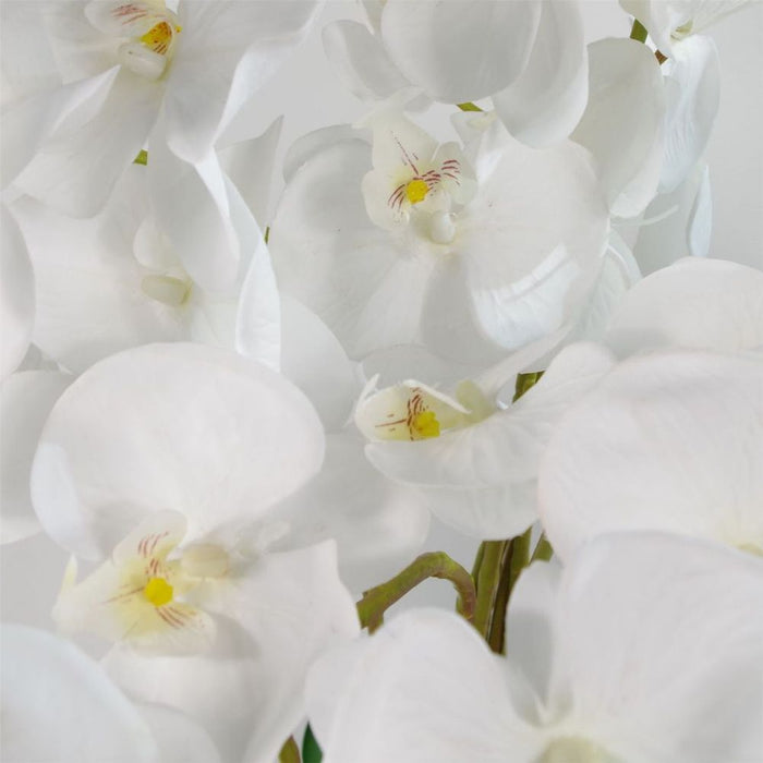 Deluxe 85cm Artificial Bush Orchid - White"