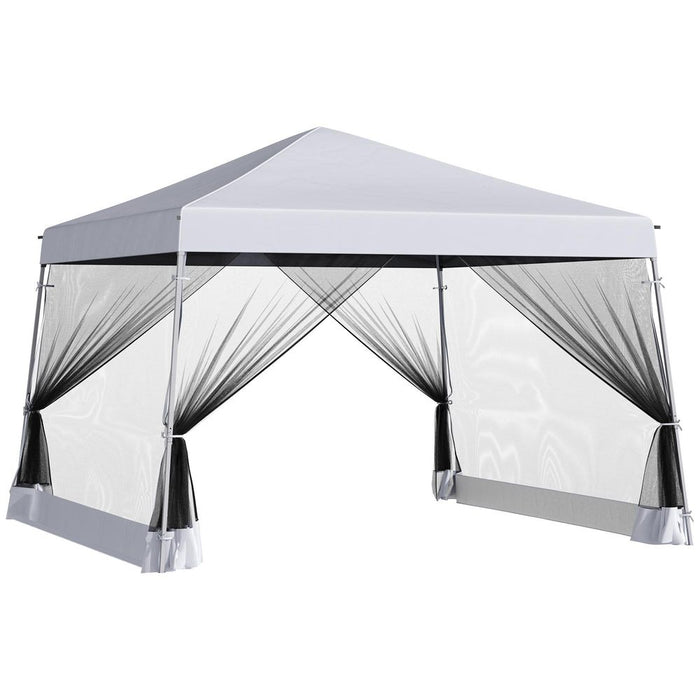 Outsunny 3.6m x 3.6m Pop Up Steel Frame Garden Gazebo - High-quality, easy setup, weather-resistant + bonus accessories!