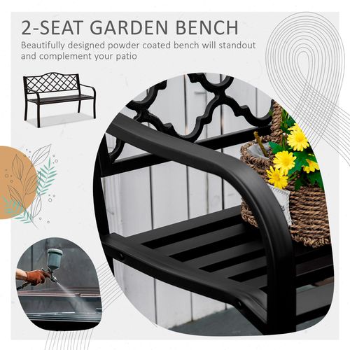 Cast Iron Front Porch Bench Mesh Patio Folding Rocking Set Lawn Furniture