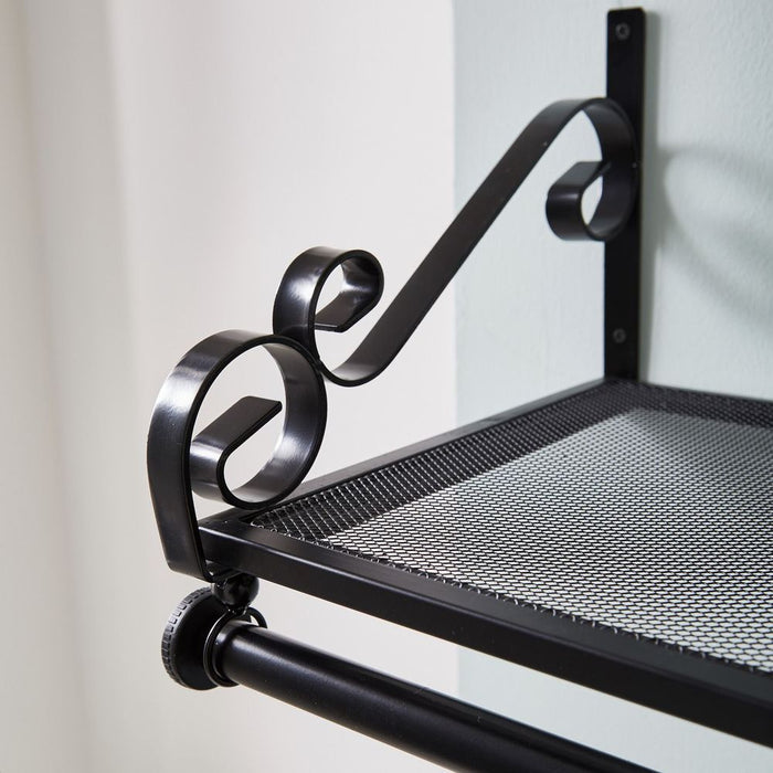 Premium Steel Wall Mount Clothes Rail & Shelf - Clear Clutter & Maximize Space!