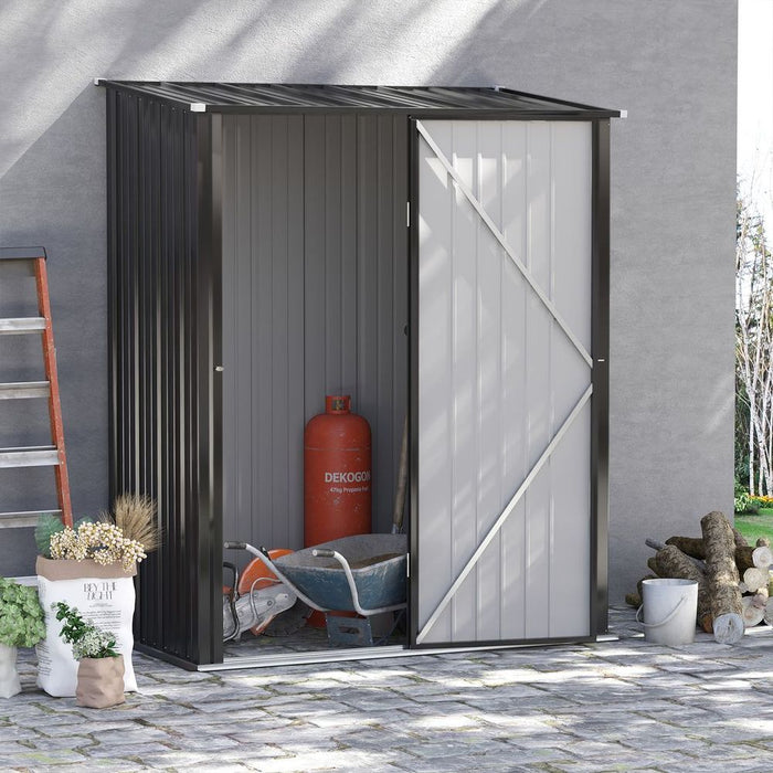 Spacious Steel Garden Shed | Lockable Door | Water-Resistant | Sloped Roof | 196H x 161.5W x 94.5Dcm