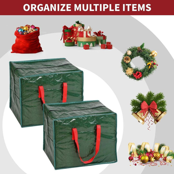 Premium Christmas Baubles & Tinsel Storage Bag - Organize & Protect Your Holiday Decorations