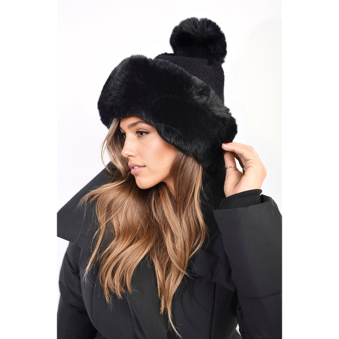 Faux Fur Knitted Winter Hat