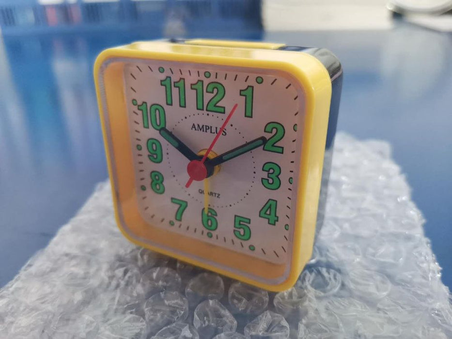 Amplus Bedside Travel Alarm Clock - Yellow, Analog, High Quality