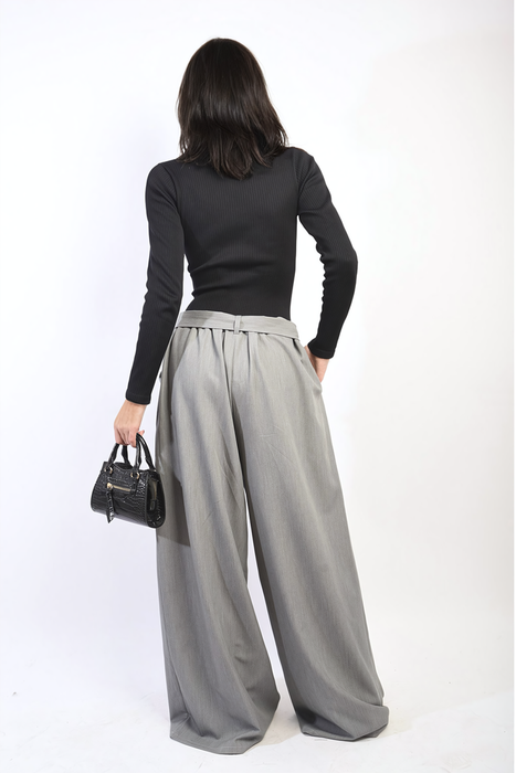 Clara High Waist Belted Wide Leg Trouser - Flattering, Chic, and Versatile Pants for Any Occasion