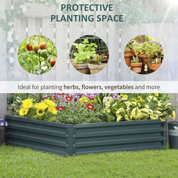 Raised Garden Bed Gardner Frame Outdoor Planter Kit Flower Vegetables Green