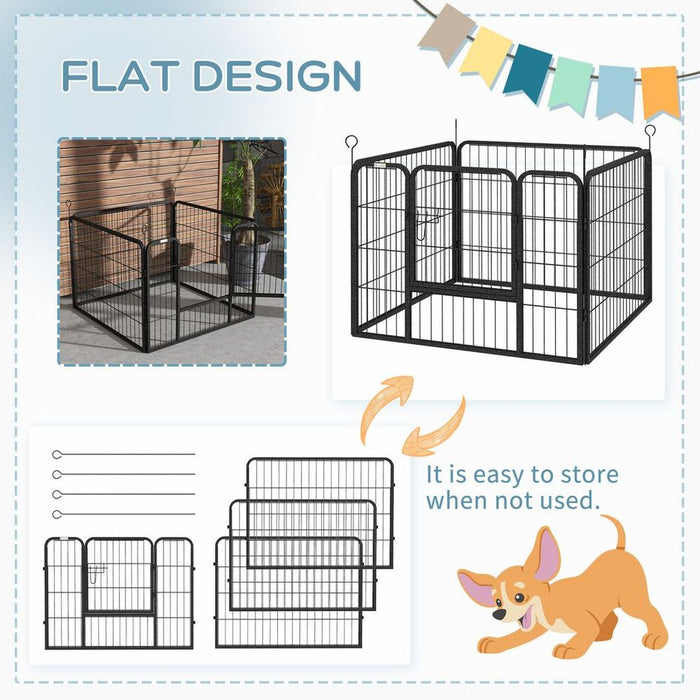 Premium Metal Pet Playpen w/Door, Indoor/Outdoor Use, Secure, 82Lx82Wx60Hcm