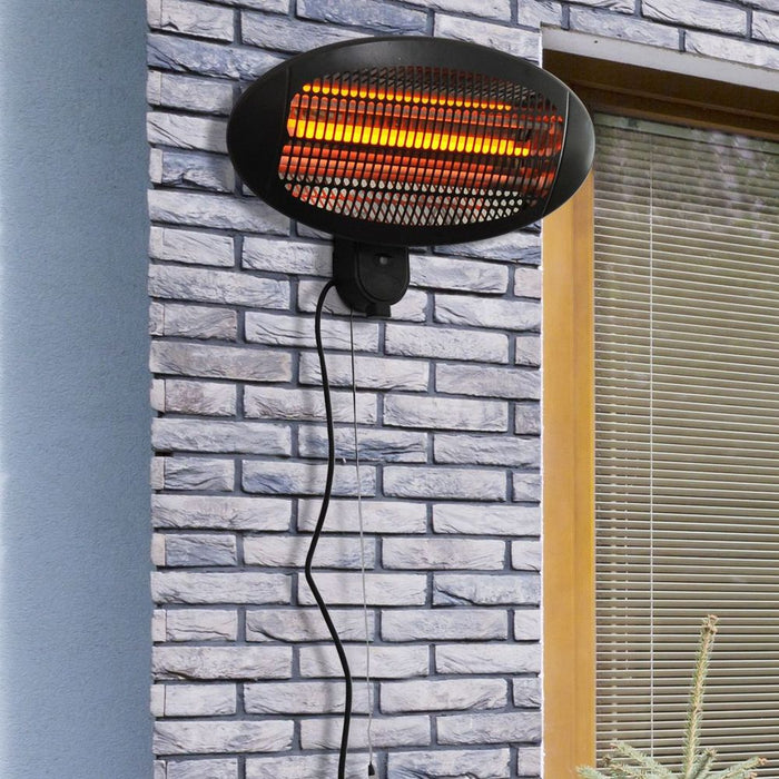 High-Quality 2kW Electric Patio Heater | Wall Mount | 3 Power Settings | Aluminium Frame | Perfect for Outdoor and Indoor Use