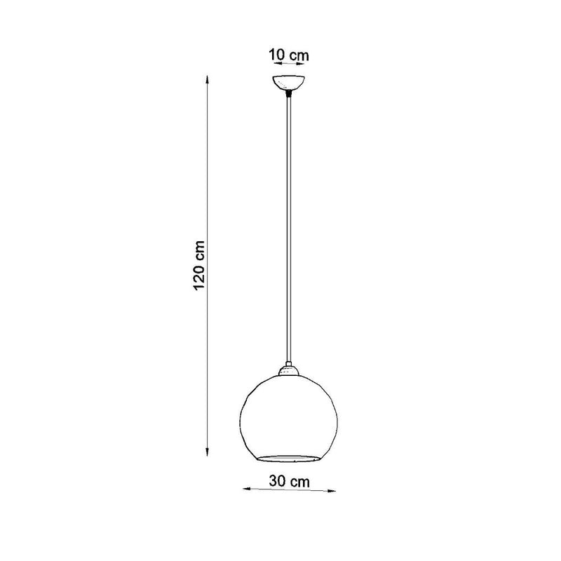 Pendant Lamp: Steel & Glass, Minimalistic Design, E27 - High Quality