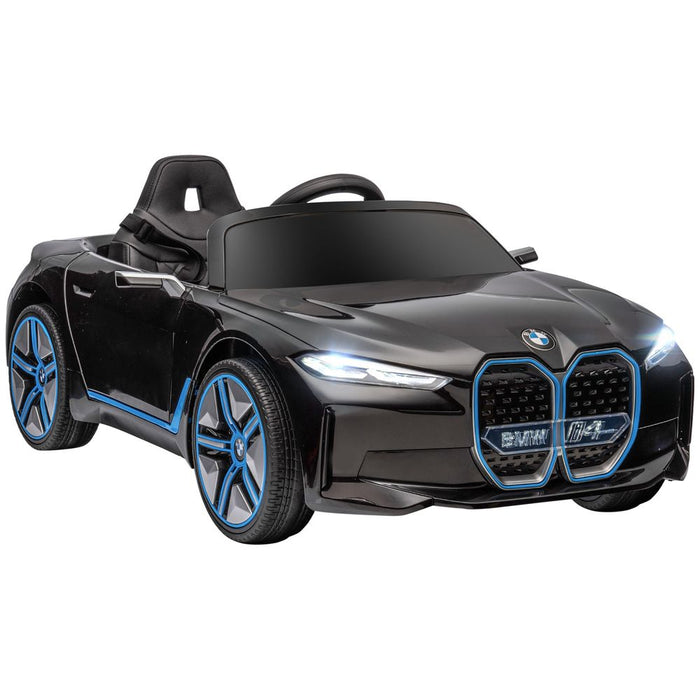 BMW i4 12V Kids Electric Ride-On - Portable Battery - Black