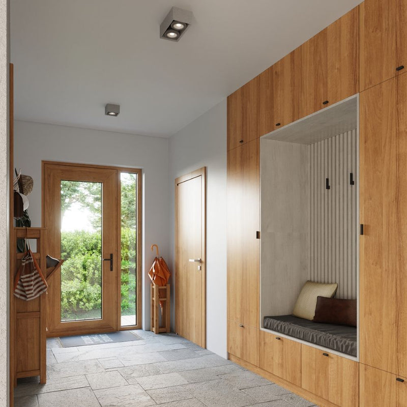 Concrete Quatro Industrial Design Ceiling Lamp - High-Quality GU10 Bulb Included!