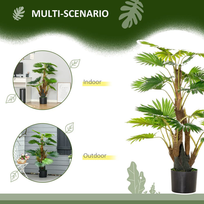 Realistic Artificial Palm Tree Plant - Indoor Outdoor Décor 135cm - High Quality