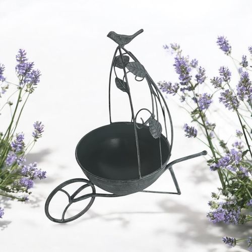 36CM GREY METAL GARDEN PLANTER