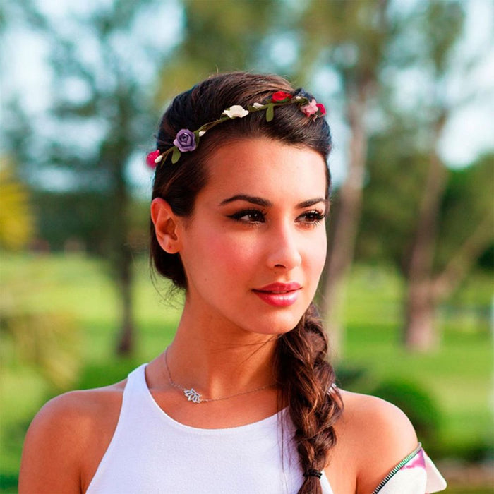 Aquarius Women Red Flower Head Crown: Elegant & Easy to Wear, Perfect for Weddings, Brides, Parties