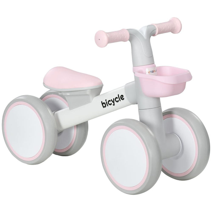 AIYAPLAY Kids Balance Bike for 1-3 Years Old with Adjustable Seat, Pink