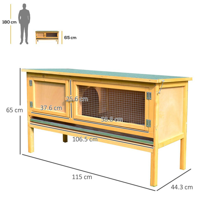 Premium Wooden Rabbit Hutch | Outdoor Small Animal House | Hinged Top | Best Quality