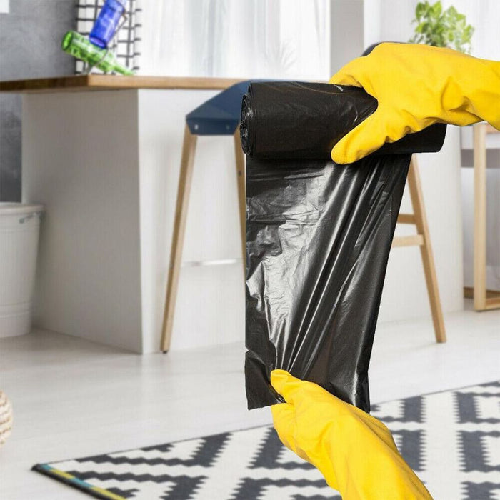 Tidyz Drawstring Refuse Sacks Bin Bags, Black,50L(Select Your Pack)