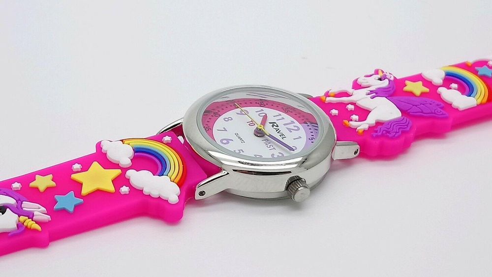 Ravel Girls Unicorn Time Teacher Watch - 3D Cartoon Design - High Quality