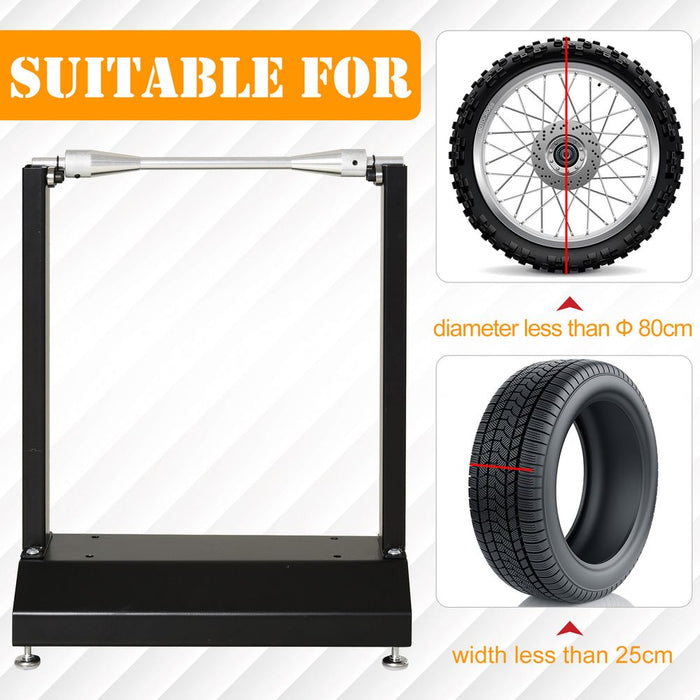 DURHAND Motorcycle/Bicycle Wheel Lifting Balance Stand, Motorbike Portable Stand, Rotating Adjustment Wheel