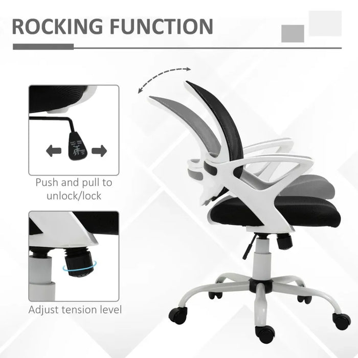 Premium Mesh Home Office Chair - Lumbar Support, Swivel Task Chair, Adjustable Height, Armrest - Black