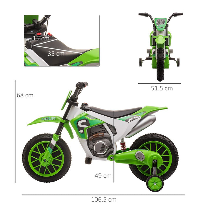 12V Kids Electric Motorbike Ride-On – Green