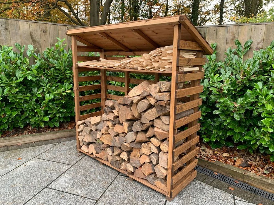 Charles Taylor Solid Wood Log Store - Small/Medium/Large - Made in Britain - 10 Year Rot Free Guarantee - White Glove Delivery