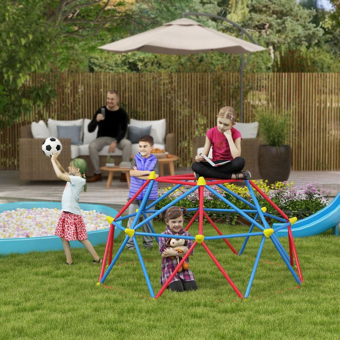 Outsunny 6 FT Dome Climber, Jungle Gym - Rust & UV Resistant Steel Frame, Durability & Fun!