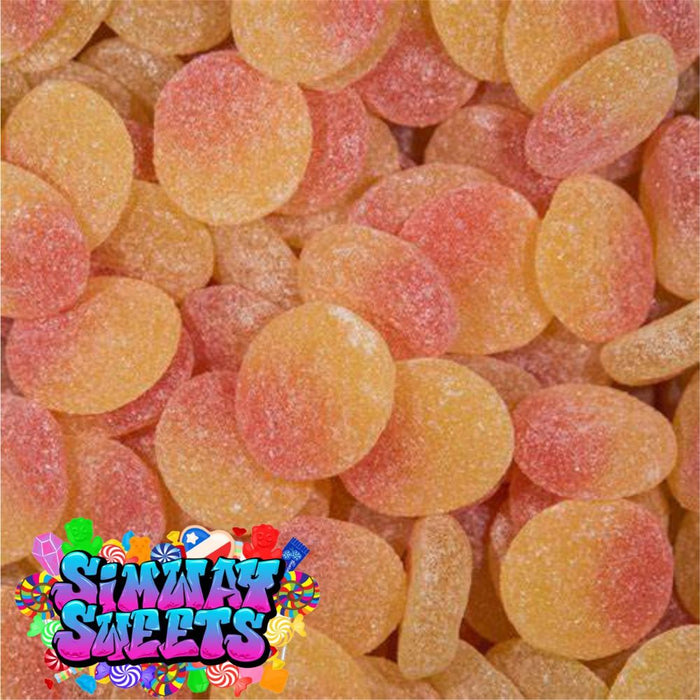 Delicious Fizzy Peaches Retro Sweets Gift Jar - Perfect for Gifting!