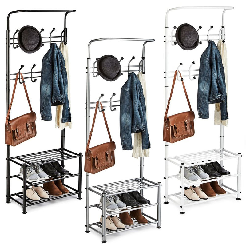 Multiple Coat Rack Multi Functional Coat Rack and stand With Shoe Rack Storage Solution ...