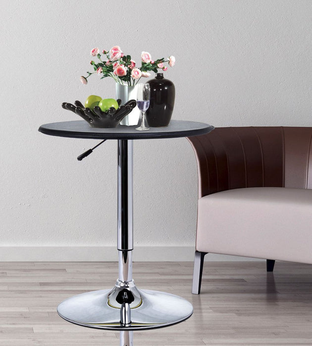 Premium Chrome Steel Adjustable Round Bar Table - High-Quality, Stylish, and Versatile - Perfect Addition to Any Room!