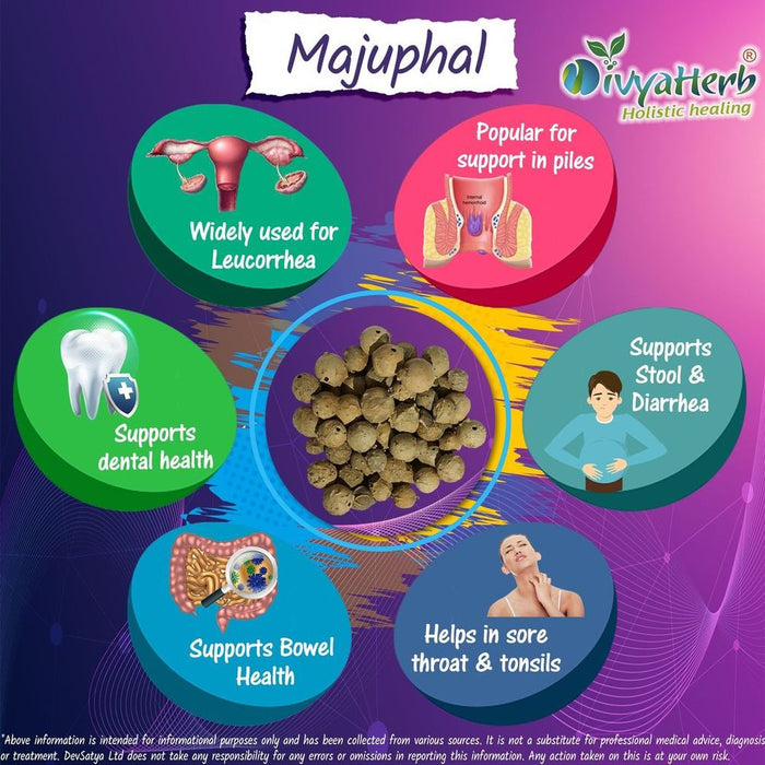 Majuphal (Katalu Mayu) Powder - Promotes Wound Healing, Antibacterial & Astringent Properties