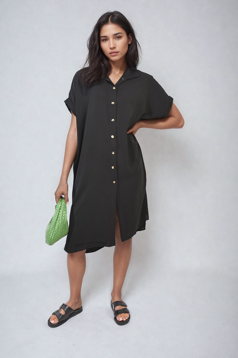 Effortless Style: Julianna Button Front Shirt Dress - Perfect for Summer!