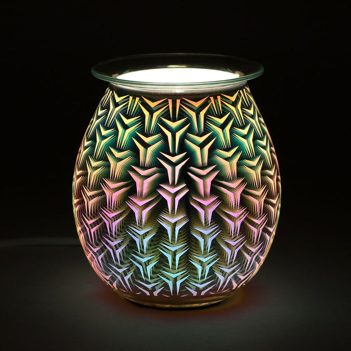 High-Quality Electric Oil Burner - 3D Geometric Design - Lights Up - Perfect for Wax Melts and Fragrance Oils - Professional Seller