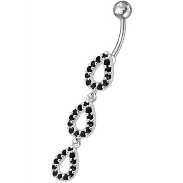 Fancy Multi shaped Dangling Navel Ring