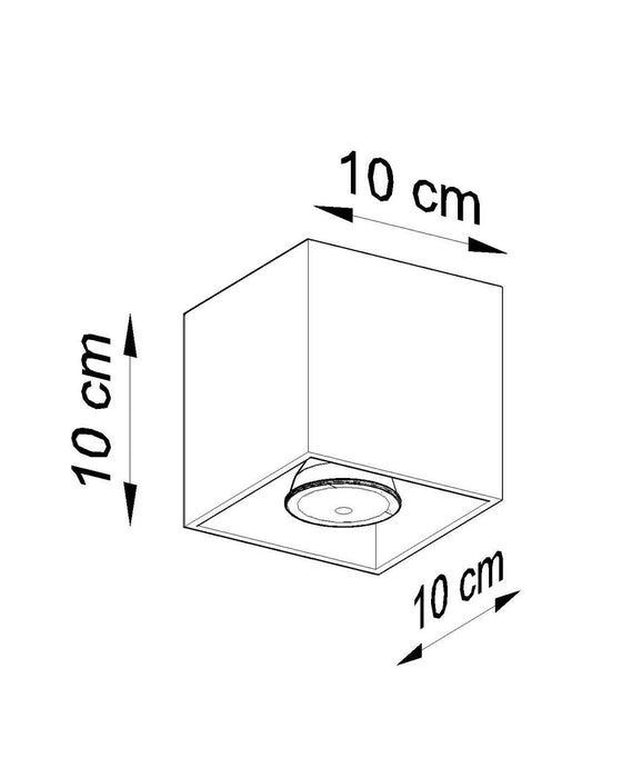 Modern LED Square Ceiling Lamp - White, GU10 Bulb, Loft Design - High Quality & Attention to Detail