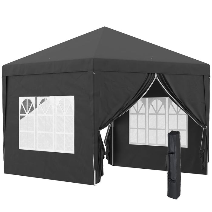 High-Quality 3x3m Pop Up Gazebo Party Tent Canopy - Black