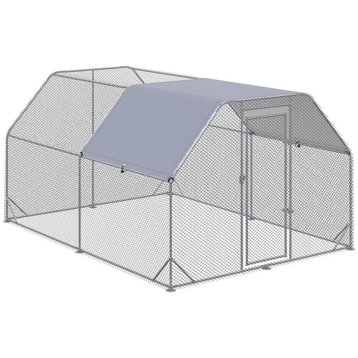 Spacious Chicken Coop for 10-12 Chickens, with Roof & Walk-In Design