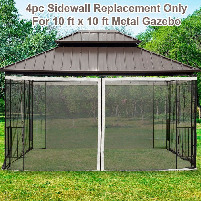 Premium Universal Gazebo Mesh Netting - High-Quality Replacement Screens - Perfect Fit for 10' x 13' Models