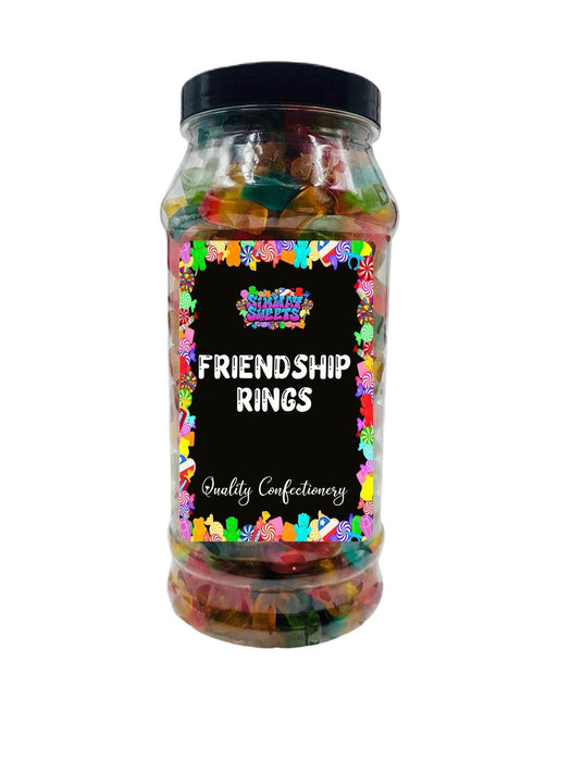 Assorted Jellies Gummy Retro Sweets Jar | Friendship Rings | Gift Ideas