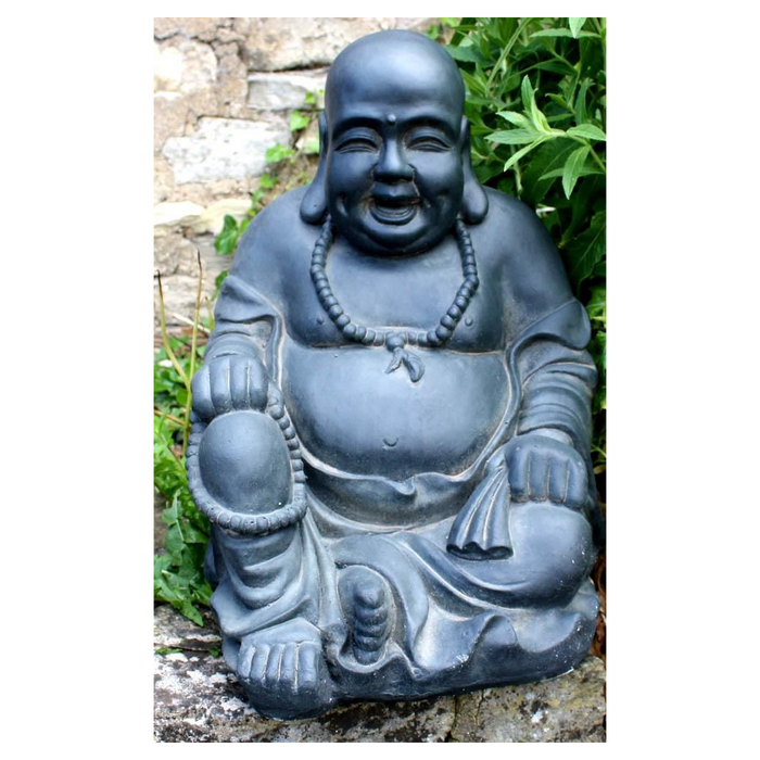 Stone Effect Laughing Buddha Statue