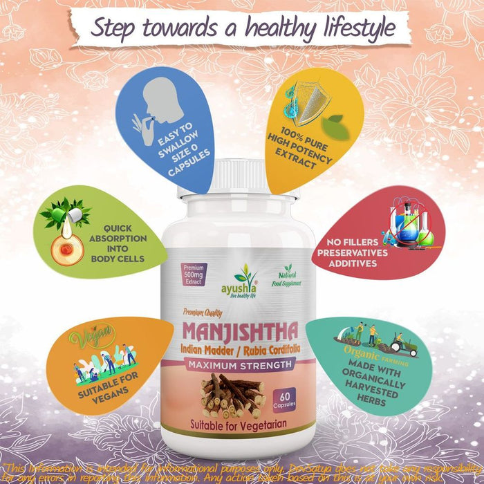 Ayurvedic Purifier: Manjishtha Capsule, Rubia cordifolia