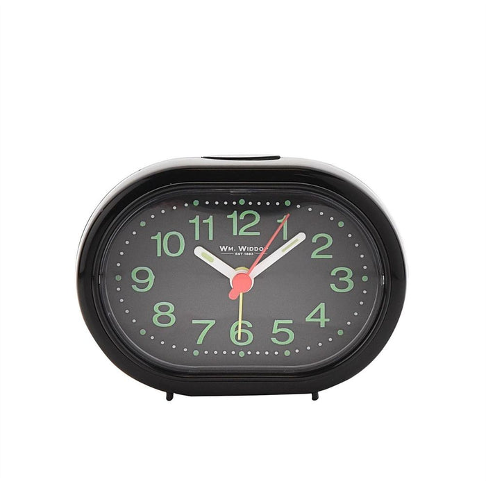 Wm.Widdop Oval Black Alarm - Luminous Dial, Beep Function