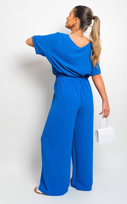 Effortlessly Chic Drawstring Waist Wide Leg Trouser