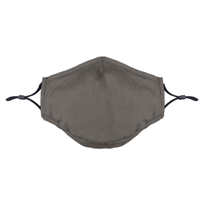 Triple-Layer Cotton Mask - Grey - Adults - Filter Pocket